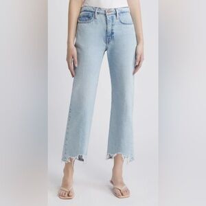 FRAME Le Jane Crop Bite Hem Fizz Indigo size 25